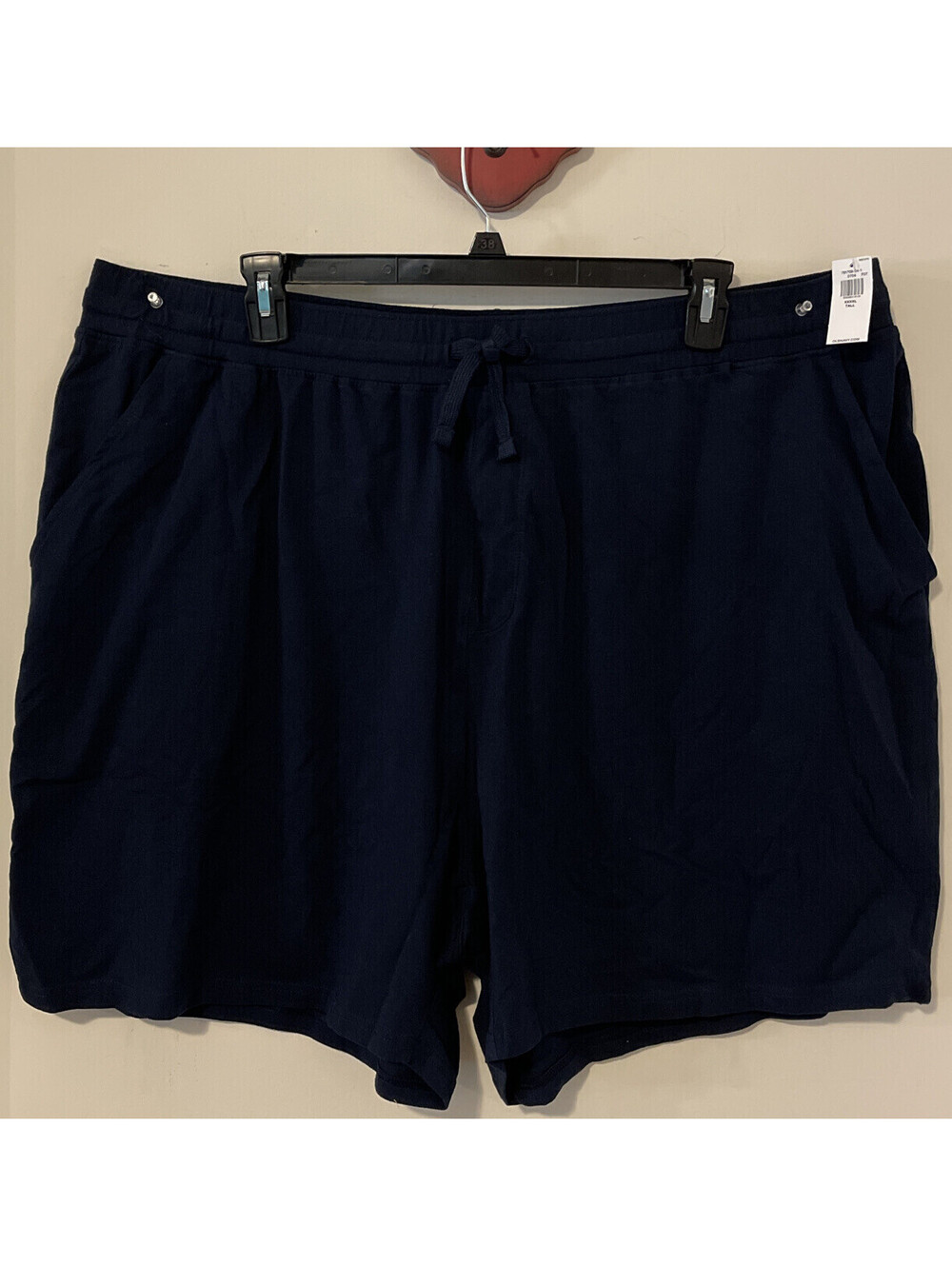 Old Navy Mens 4xl Tall Blue Pull-On Soft Cotton Blend Shorts W/Pocket NWT! A7178